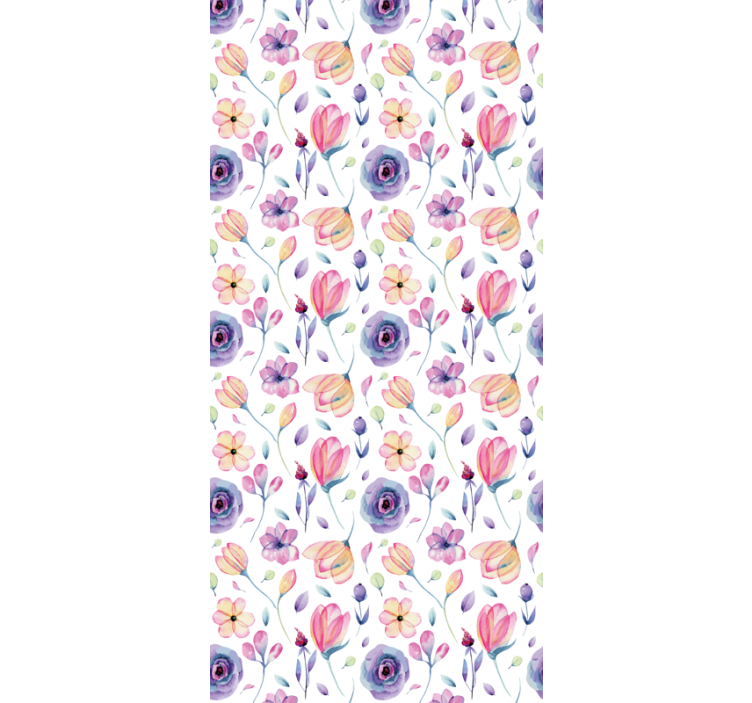 Floral wallpaper in a soft purple floral design - TenStickers