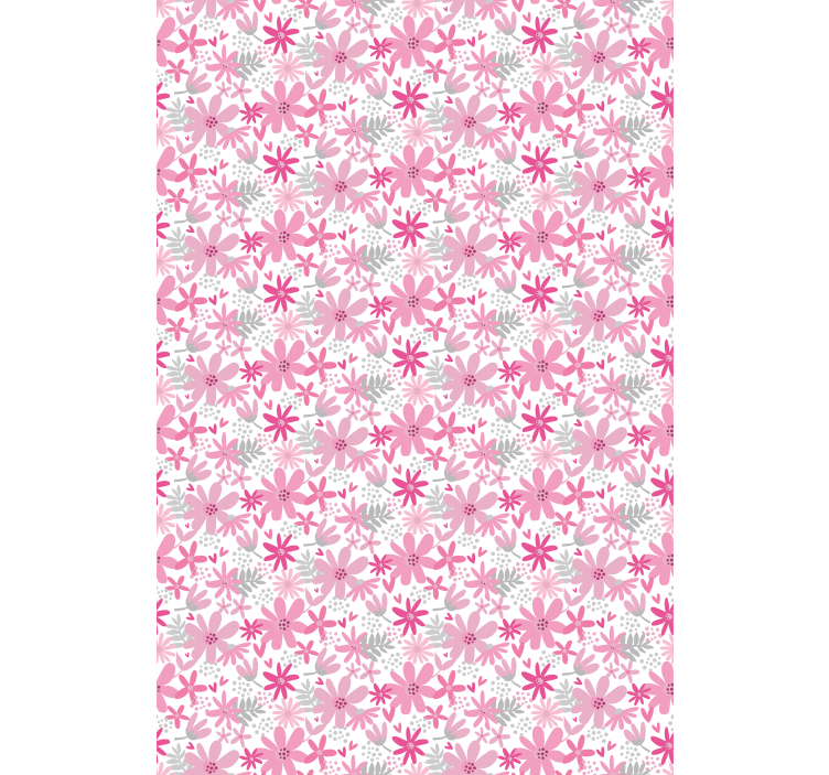 Floral wallpaper flowerprint 'yambo' pink - TenStickers