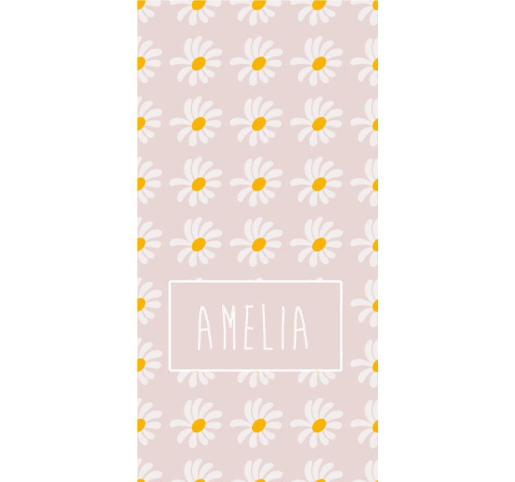 Floral wallpaper with bohemian style flower illustration - TenStickers