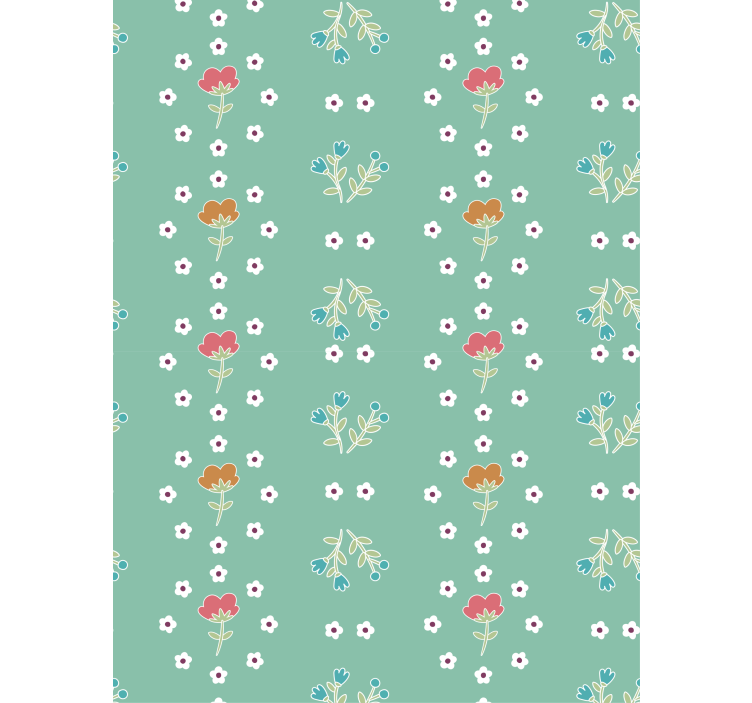 Floral wallpaper granny chic pattern - TenStickers