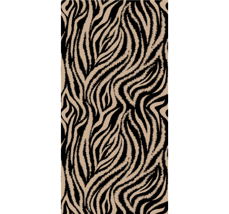 Master bedroom wallpaper zebra stripes design - TenStickers