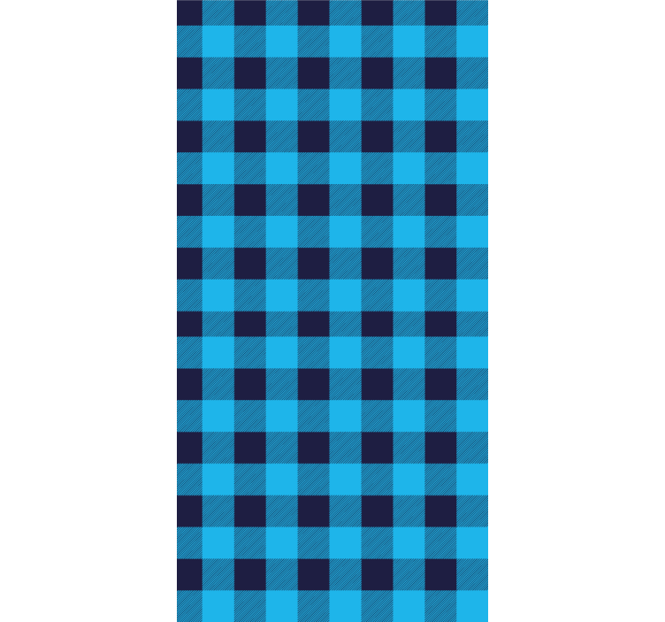 Master bedroom wallpaper with checkered pattern design - TenStickers
