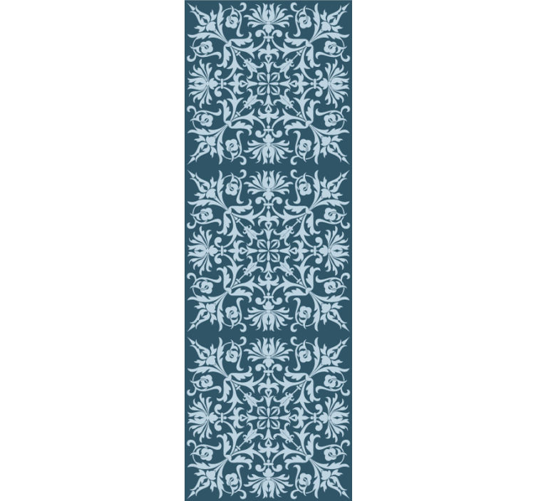 Wall paper in bedroom french provincial blue floral design - TenStickers