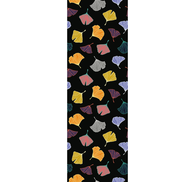 Caltero ginkgo leaf wall paper in bedroom - TenStickers