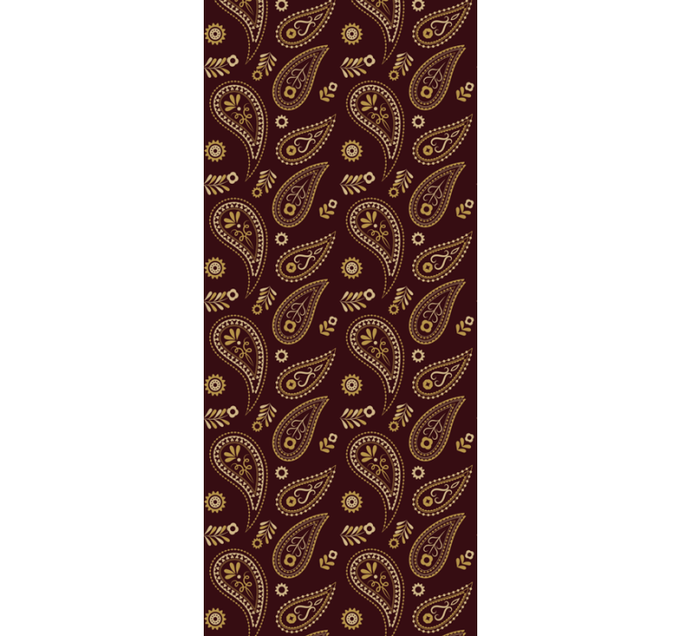 Classic indian pattern wall paper in bedroom - TenStickers