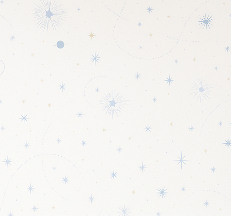 Celestial starburst dream wall paper in bedroom - TenStickers