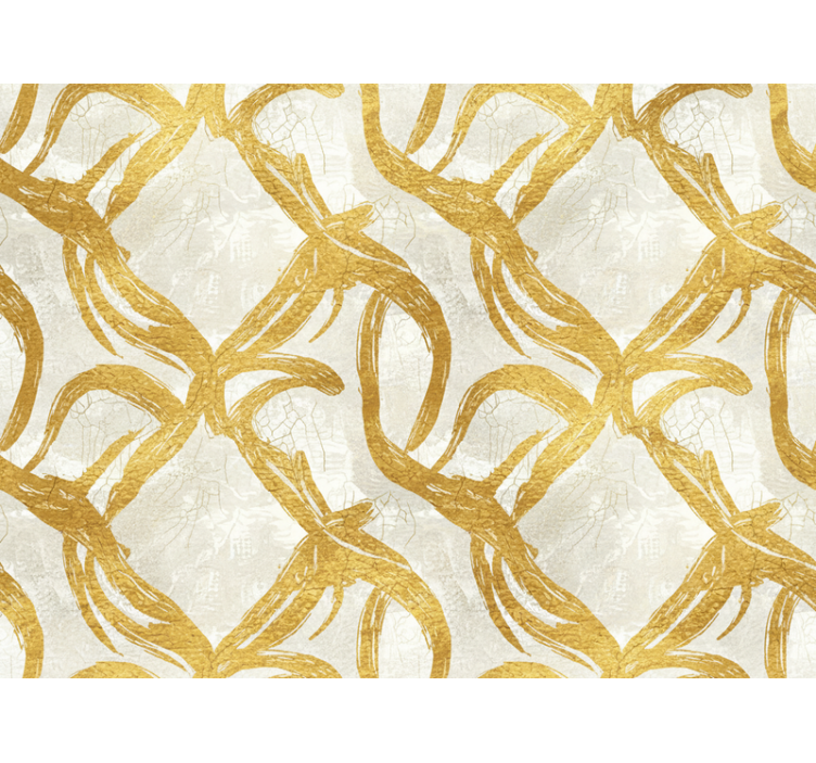 Living area wallpaper golden textured finish - TenStickers