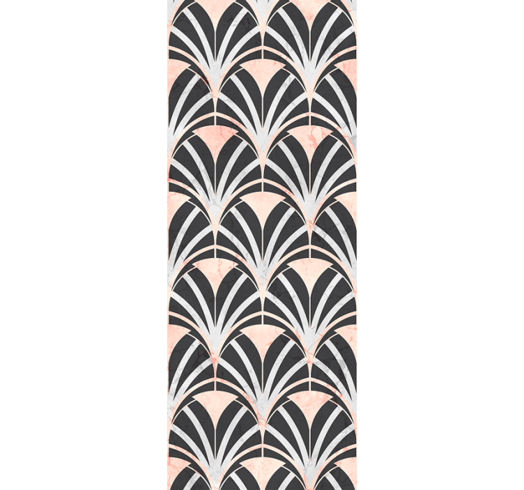 Wall paper in bedroom art deco marble effect design - TenStickers