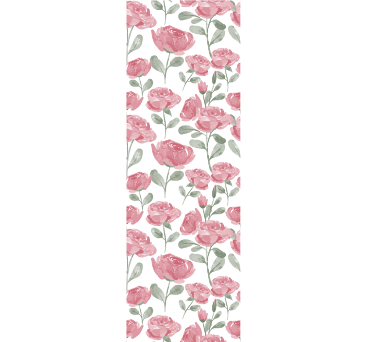 Natural vintage rose pattern wall paper in bedroom - TenStickers