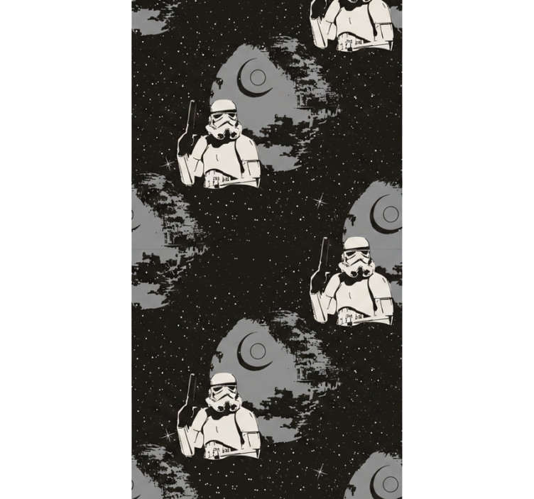 Wall paper in bedroom with typical whitetrooper pattern - TenStickers