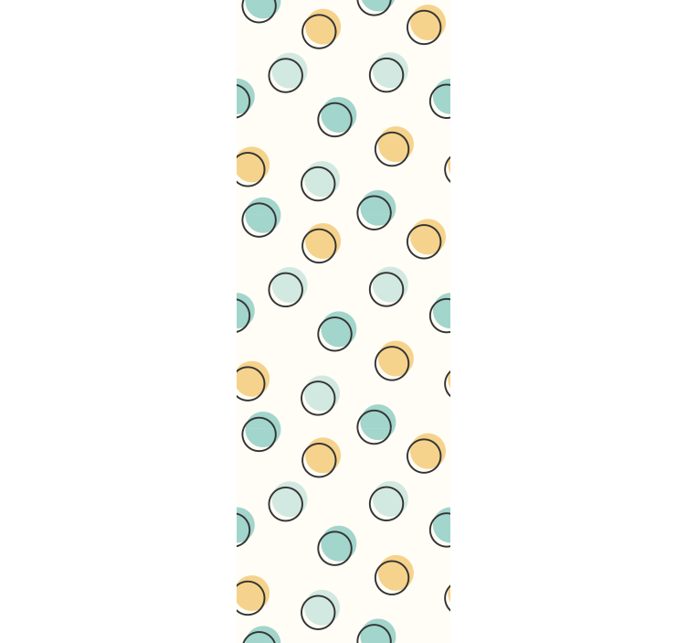Colorful geometrical illustration wall paper in bedroom - TenStickers