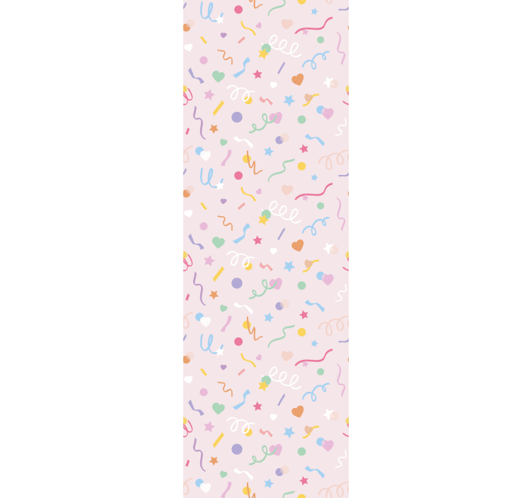 Wall paper in bedroom with cute pastel confetti - TenStickers