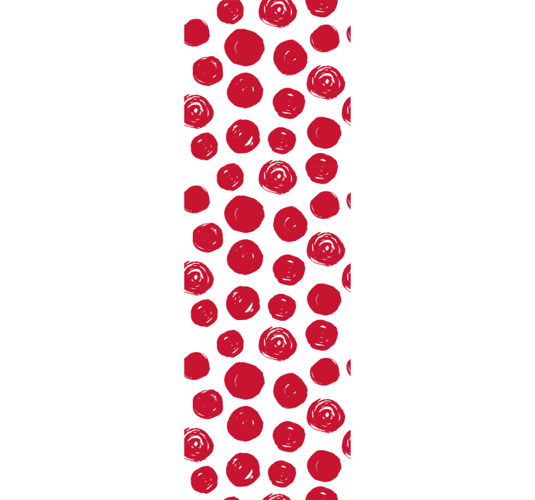 Big polka dot pattern wall paper in bedroom - TenStickers