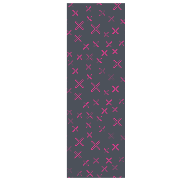 Wall paper in bedroom colorful geometric crosses - TenStickers