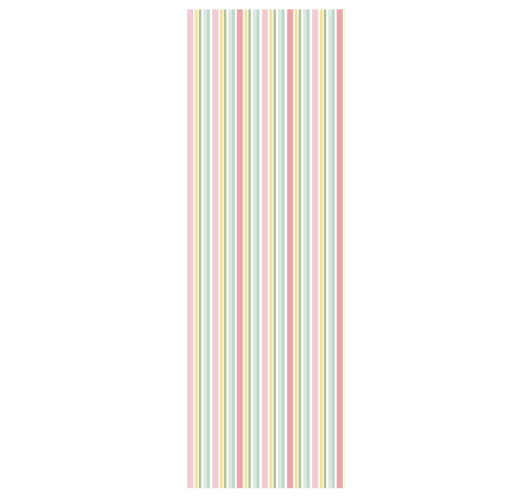 Wall paper in bedroom horizontal pastel striped design - TenStickers