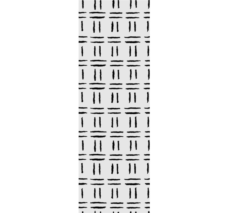 Wall paper in bedroom with grid ink brush pattern - TenStickers