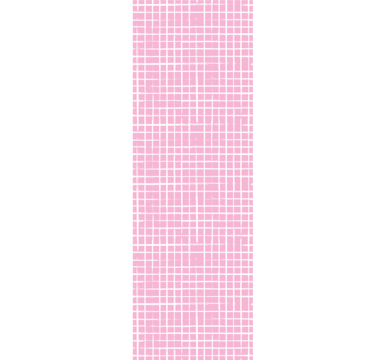 Wall paper in bedroom pink background white lines design - TenStickers