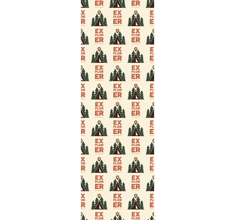 Exploring camping adventure wall paper in bedroom - TenStickers