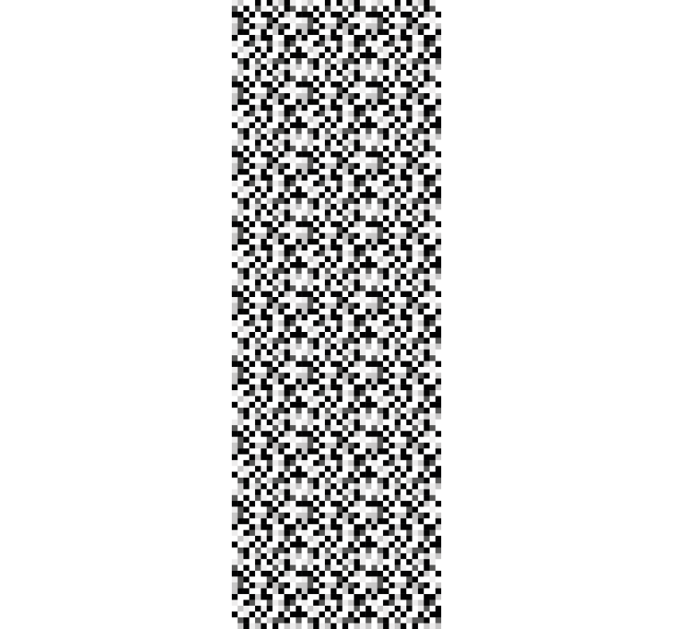 Wall paper in bedroom black and white squared design - TenStickers