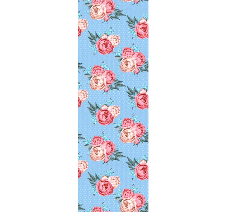 Shabby chic polka dot vector wall paper in bedroom - TenStickers