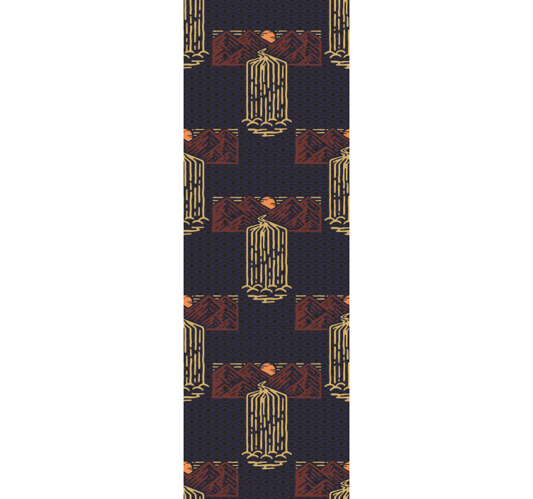 African style abstract waterfall wall paper in bedroom - TenStickers