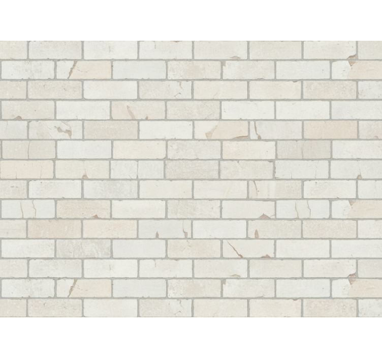 Wallpaper industrial light-colored bricks - TenStickers