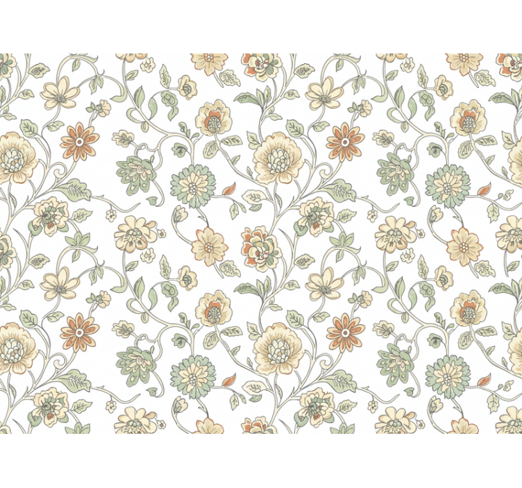 Rustic wallpaper decent light flower design - TenStickers