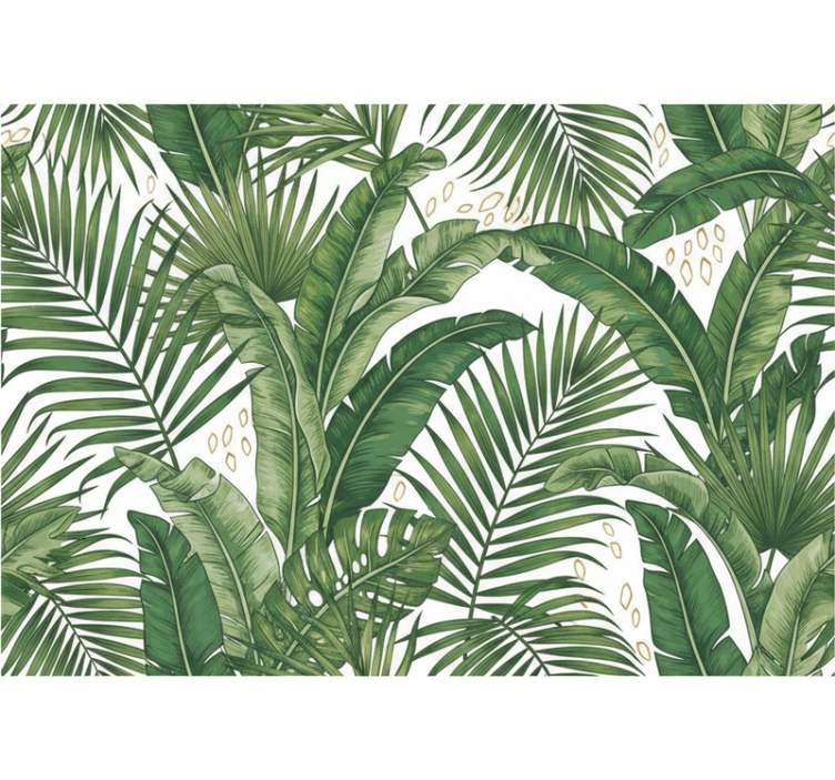 Leaves wallpaper relax palm leaves - TenStickers
