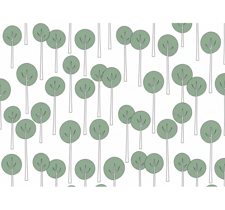 Flowers wallpaper minimalist tree design b0881mpqfk - TenStickers