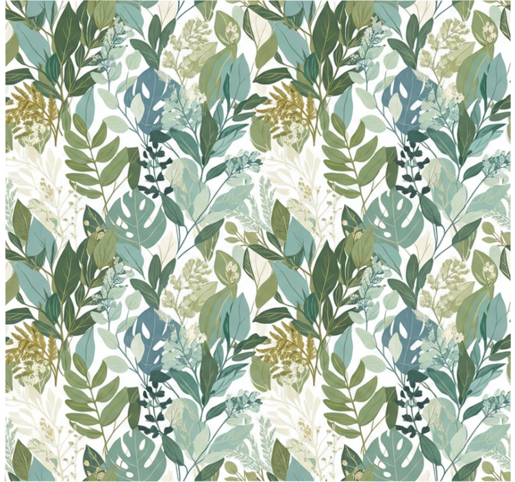 Leaves wallpaper soft botanical greenery - TenStickers
