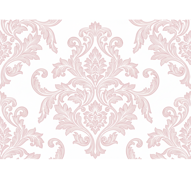 Baroque wallpaper blush damask paisley - TenStickers
