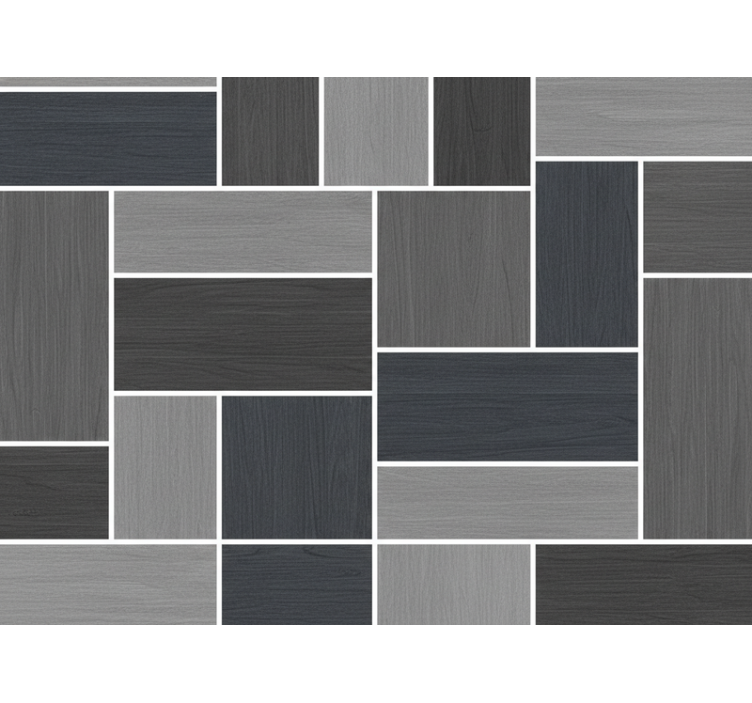Wood effect wallpaper wooden panels grey - TenStickers
