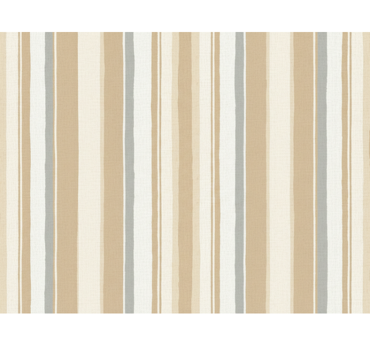 Wallpaper vertically striped farmhouse white beige - TenStickers