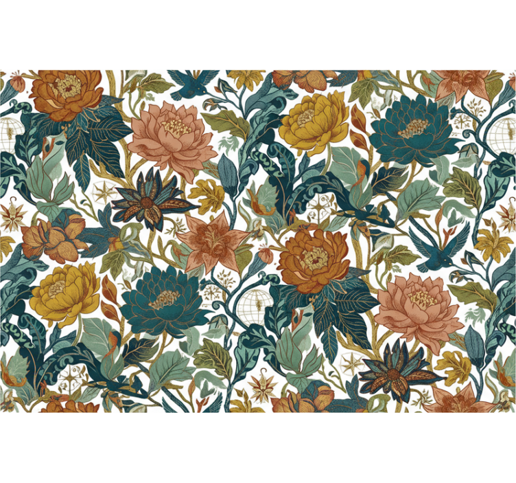 Flowers wallpaper living walls travel style - TenStickers