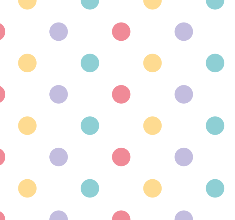 Minimalist colored dods nursery room wallpaper - TenStickers