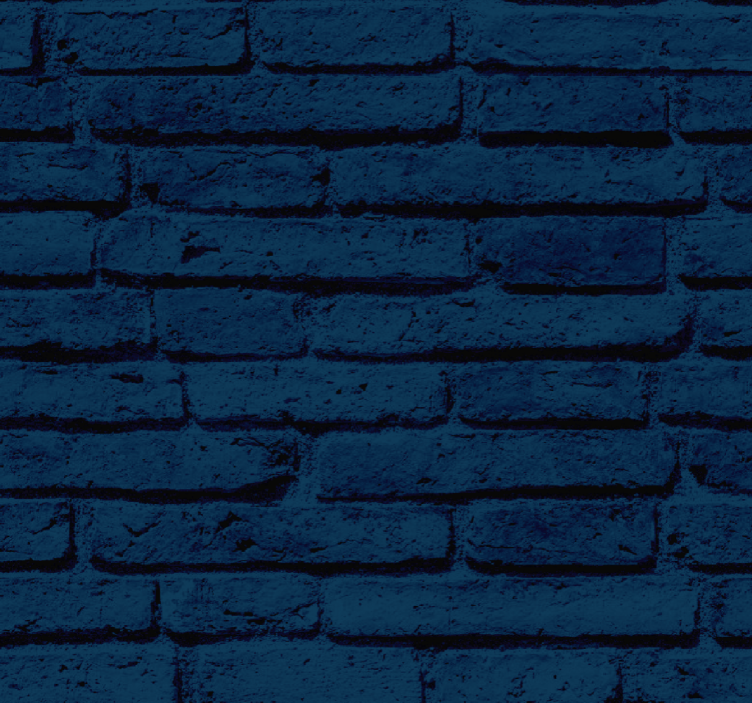Navy pattern bricks wallpaper - TenStickers