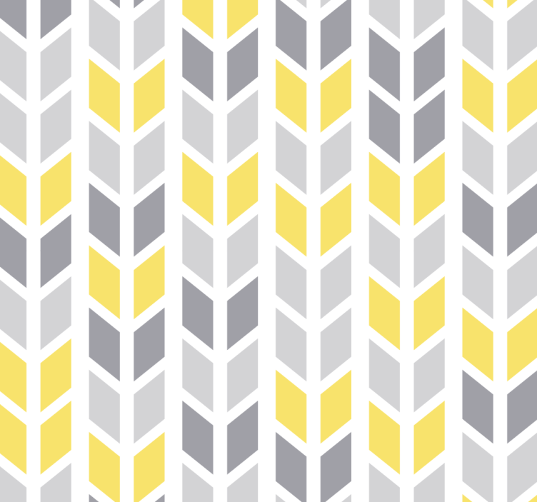 Grey and yellow pattern Triangle Wallpaper - TenStickers