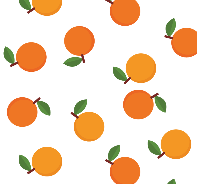 Fruit Motif Pattern flowers wallpaper - TenStickers