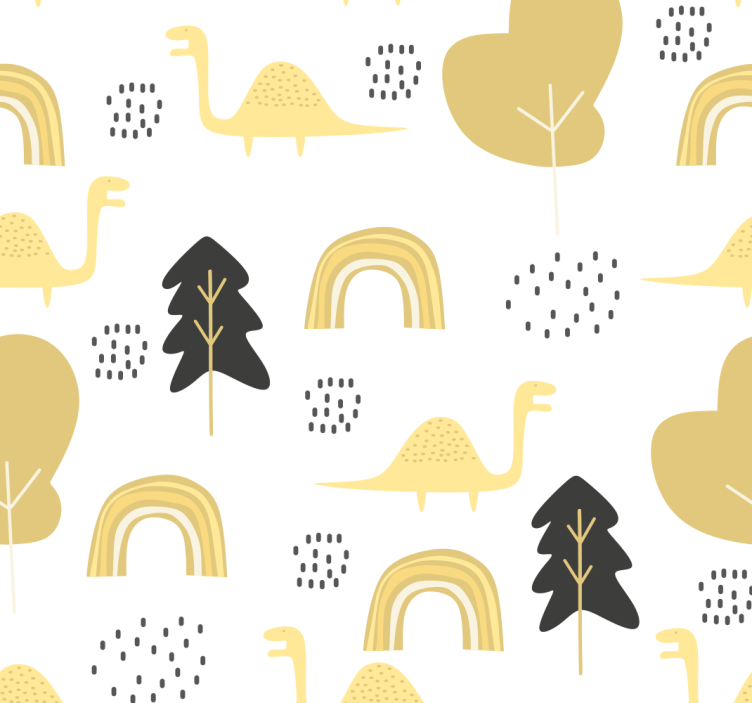 Playful Dinosaur Motif nursery room wallpaper - TenStickers