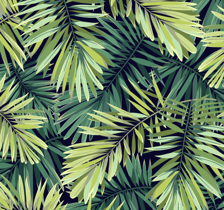 green huge leaves Flower Wallpaper - TenStickers