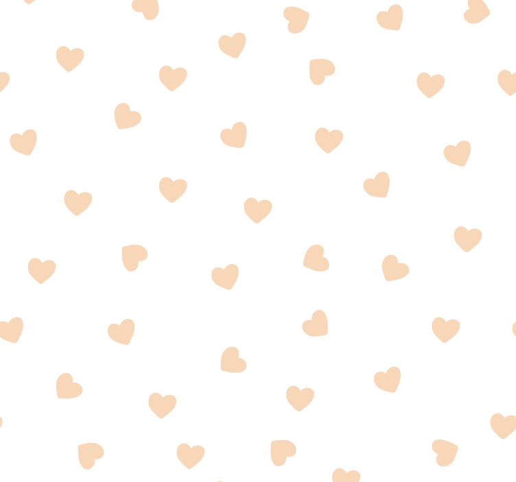 Heart Patterned Simplicity polka dots wallpaper - TenStickers