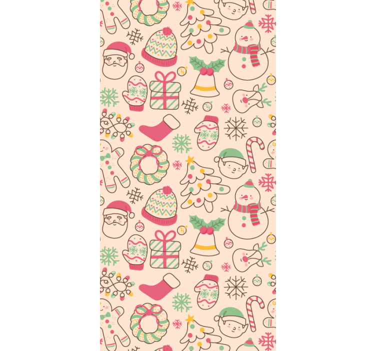 Festive Season Cheer holiday christmas wallpaper - TenStickers