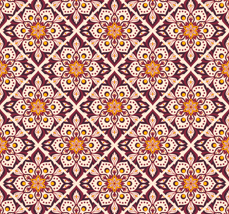 Intricate Flower Medley floral wallpaper - TenStickers