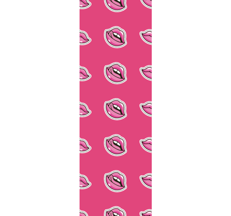 Lips Pattern Design art wallpaper - TenStickers