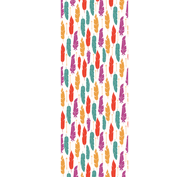 Feather Motif Design leaves wallpaper - TenStickers