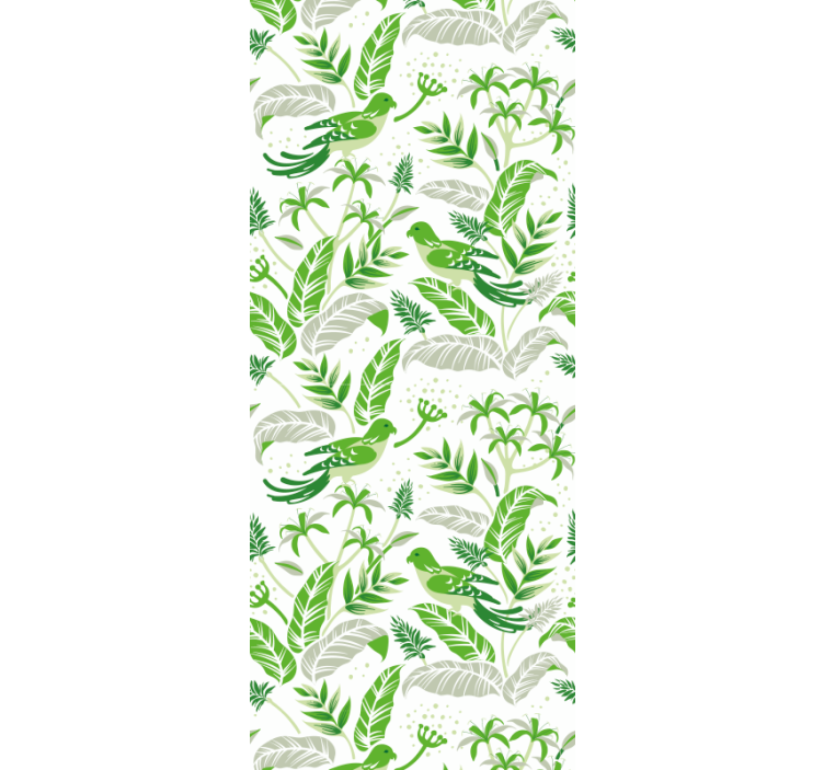 Botanical Motif leaves wallpaper - TenStickers
