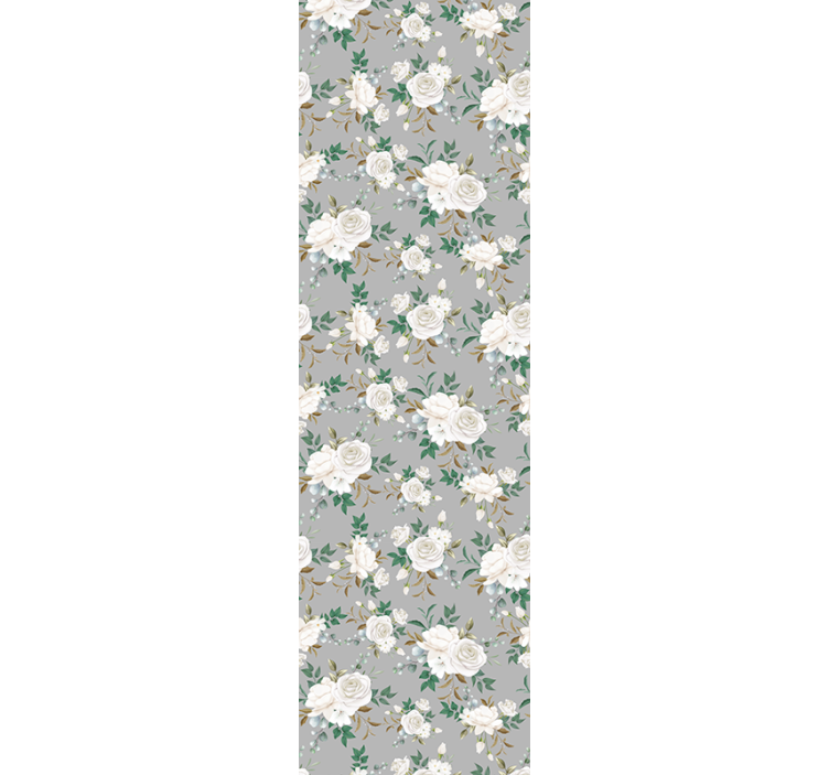 Floral Elegance Panel flowers wallpaper - TenStickers