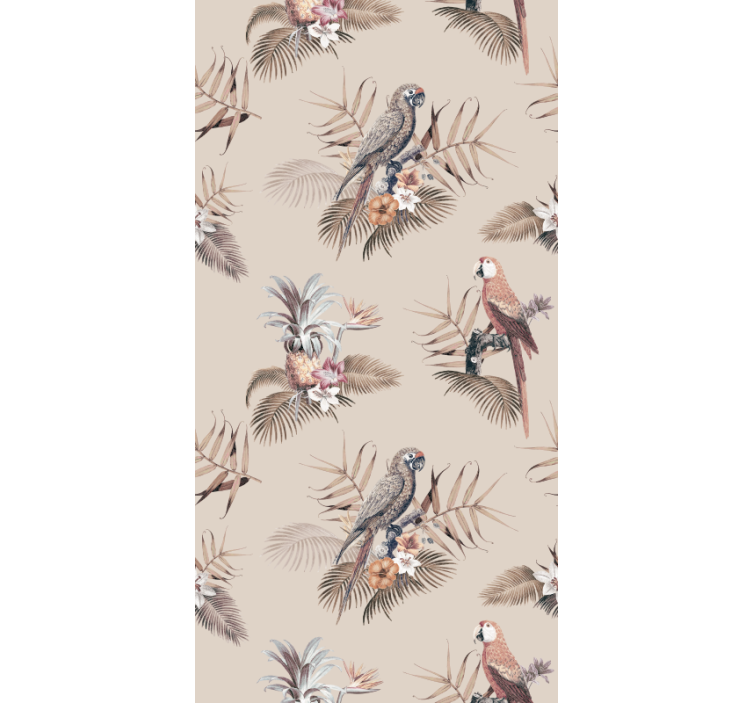 Tropical Parrot Elegance parrots wallpaper - TenStickers