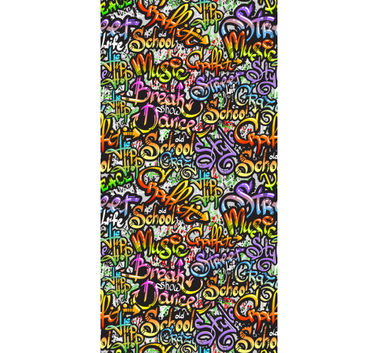 Graffiti Lettering lettering wallpaper - TenStickers
