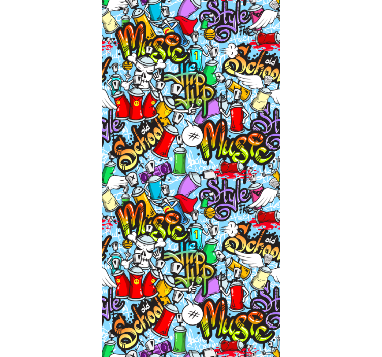 Graffiti Elements art wallpaper - TenStickers